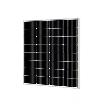 โมดูลพลังแสงอาทิตย์กระจกประสิทธิภาพ 100W โมโนเซลล์พลังแสงอาทิตย์ แรง 20V สําหรับแสง LED