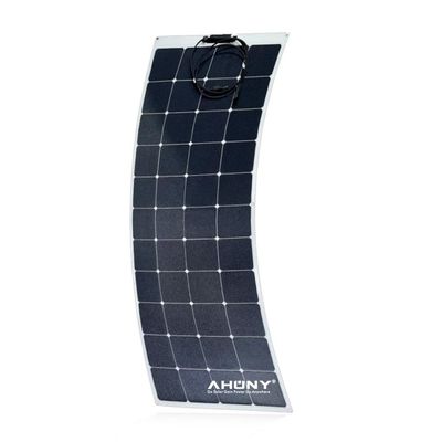 พานล์พลังแสงอาทิตย์แบบยืดหยุ่น 160W ที่ติดแน่นโปร่งใส พร้อมเซลล์ SunPower Maxeon Gen III