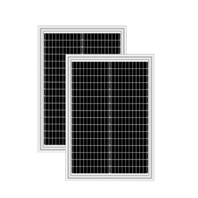พานไฟฟ้าพลังแสงอาทิตย์กระจก 50w ที่แข็งแรง มาตรฐานการทดสอบ 1000W/m2 A Grade Mono Solar Cell